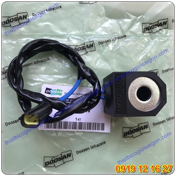 Cuộn hút Doosan, Solenoid Coil Doosan DX140, 280151, RMC-076, 17W/27W-12V/24V