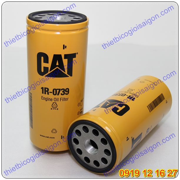 Lọc Dầu Nhớt, Oil Filter Caterpillar, 1R0739, 1R-0739, E312, E325, E320,3304, 3066, 3066T, 3116T, 3126T, C7,…